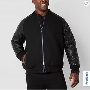 Mens wool blend NWT XL Shaquille O'Neal varsity jacket black big and tall